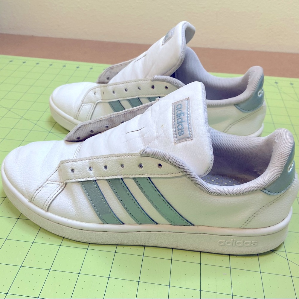 Adidas Women’s Grand Court Sneakers - White/Ash Grey/Light Granite - Size 9.5